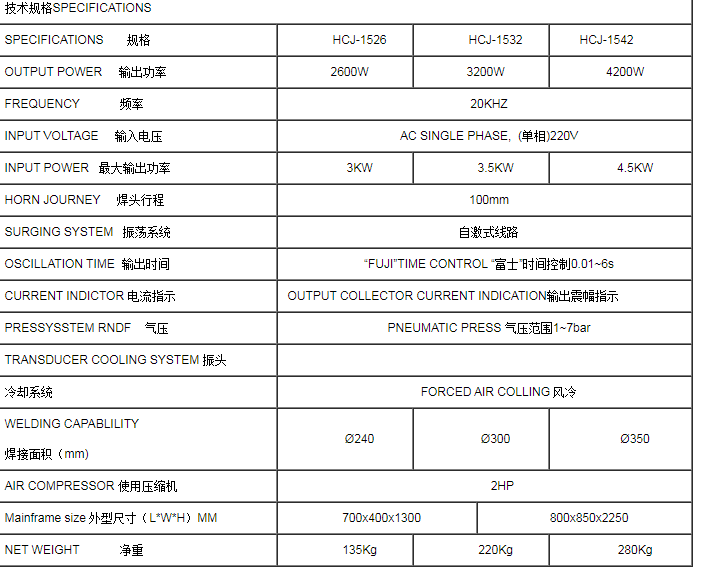 15K分體式超聲波焊接機(jī)